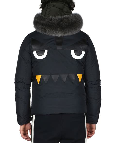 fendi reversible monster down ski jacket|FENDI Reversible belted hooded down ski jacket .